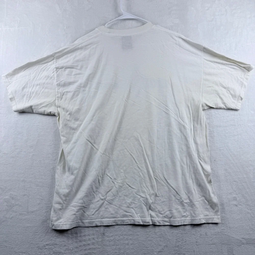 Top Heavy T-Shirt God Rules Cross Graphic White XL - Picture 2 of 8